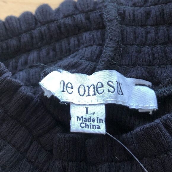 One One Six Ruched Neck Sleeve Short Dress Sz Lg - Picture 9 of 11